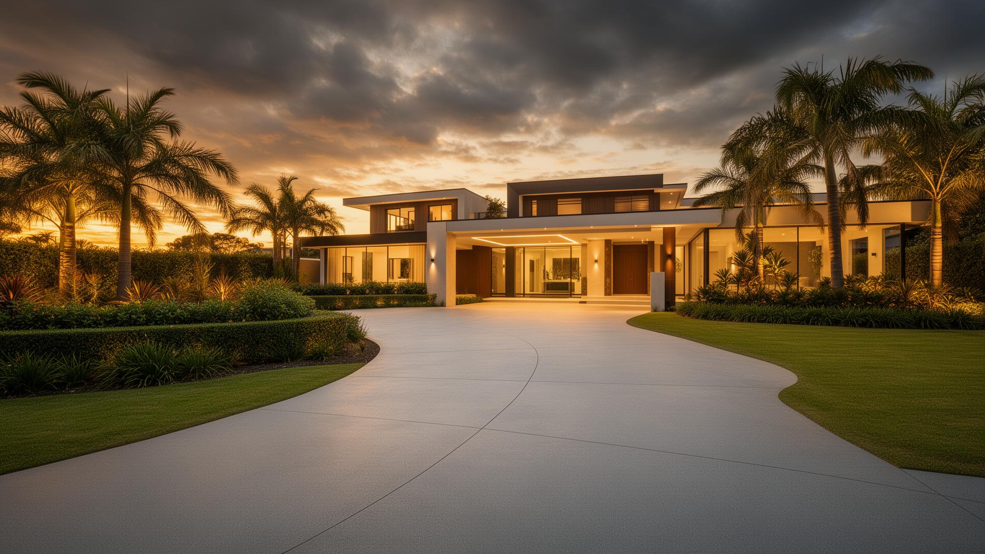 Premium Sydney concrete driveway by Evolution Concrete Group